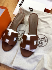 Hermès Oasis Sandal, Gold Slip-On Slide Sandals EU 36 picture