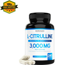 L-Citrulline 3000mg GMP Certified & Non-GMO Free Form Amino 240 Capsules picture