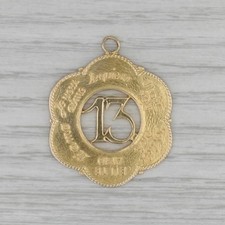 Vintage 13 I Love You in Different Languages Pendant 10k Gold Birthday Gift picture