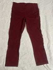Lululemon Women’s Size 4 Leggings Burgundy Maroon Excellent Condition  picture