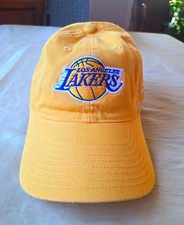 adidas Los Angeles Lakers Yellow Adjustable Strapback Hat Cap NBA Basketball picture