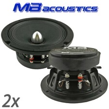 2 speakers 6.5” MB Acoustics Midrange Aluminum Bullet 1200W 4Ω Competition Audio picture