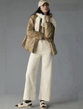 Maeve Anthropologie The Colette Corduroy Wide Leg Pants Cream Ivory Size 27 Ad13 picture