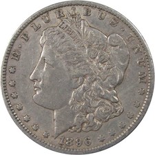 1896 O Morgan Silver Dollar VF Very Fine $1 Coin Collectible picture