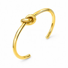 Women's Gold Plated Love Knot Open Cuff Bangle Bracelet Fashion Jewelry Gift picture