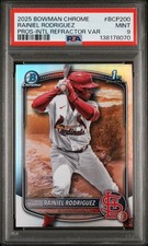2025 Bowman Chrome International Refractor Var Rainiel Rodriguez PSA 9 MINT picture