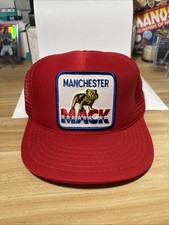 NWOT Vintage MACK Truck SnapBack Trucker Hat, Manchester, Red, OSFA picture