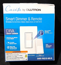 Lutron Caséta Diva Smart Dimmer + Remote Kit White Wireless Clear Connect 3-Way picture