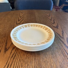 Corelle Butterfly Gold Bread Dessert Plates 6.75” Set Of 7 picture
