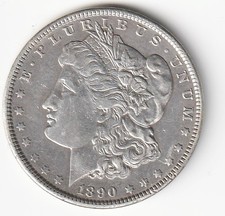 1890- P Morgan Silver Dollar Unc.???   #658 picture