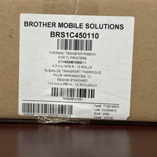 BROTHER Resin Black 110mm X 450m  BRS1C450110 / BRS1C450110 12 Rolls New picture