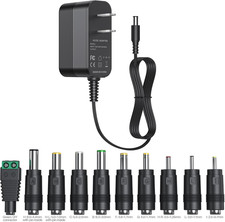 DC 9V Power Cord Universal Replacement with 10 Interchangeable Jacks | Compatibl picture
