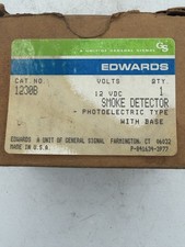Edwards Signaling 1230B Smoke Detector Photoelectric Type With Base 12V DC USA picture