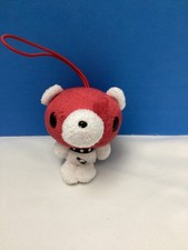 GLOOMY BEAR MORI CHACK CGP-087 STRAP 3.5” PLUSH RED/WHITE TAITO  HTF picture