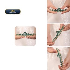 JWICOS Vintage Bridal Wedding Tiara Crystal Rhinestone Crown for Brides picture
