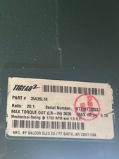 Dodge 35A20L18 Tigear 2,Gear Speed Reducer 20:1 Ratio, 3.50 in Center Distance. picture