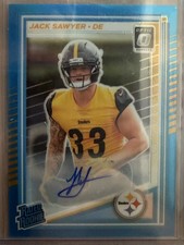 2025 Panini Donruss Optic - Rated RC Jack Sawyer #220 Neon Blue Prizm Auto /299 picture