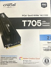 Crucial T705 2TB PCIe Gen5 NVMe M.2 SSD with Heatsink CT2000T705SSD5 picture