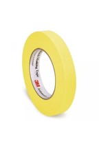 3M 06652 Automotive Refinish 18 mm x 55 m Yellow Paper Masking Tape (48 Rolls) picture
