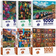 6 Pack 1000 Pieces Jigsaw Puzzles for Adults Family Game Puzzles XMAS Gifts picture