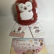 Slumberkins XL Hedgehog Rust Red - Comfort - NWT With 3 Book Lot Rare picture