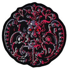 DEICIDE MEDALLION SHAPED BORDER EMBROIDERED PATCH picture