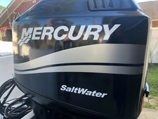 Custom BOAT MOTOR COWL DECAL SET  Silver Stripe + Size Choices NEW picture
