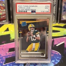 2020 Panini Donruss Rated Rookie Jordan Love #304 Silver Press Proof /100 Pack picture