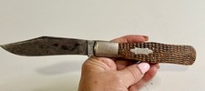 Antique Case Tested XX Era Folding Knife Jigged Bone Coke Bottle 1920-1940 Rare picture