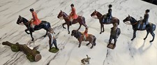 9 Piece Lot Of Vintage Britain's Lead Toy Horse & Riders Plus Extras.  picture