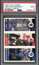 Upper Deck 1996 Collector's Choice Mini II Kobe Bryant/Garnett/J. O'Neal PSA 9 picture