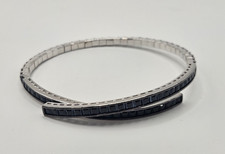 JTV Black Spinnel Sterling .925 Bracelet 7