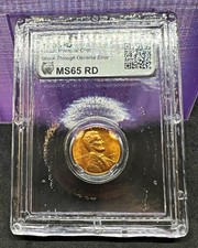 1959 D 1c Lincoln Memorial Cent Struck Through Obverse Error RD CLCC GEM BU picture