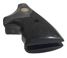 Colt Python Boot Grips Super Blackwood Checkered with Silver Medallion Grips picture