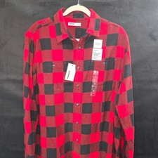 NEW with Tags Sonoma  Button Up Shirt Size Medium Red Plaid NWT SHIPS SAME DAY picture