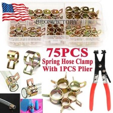 75PCS Hose Clamp Spring Hose Clamp With 1PC Straight Throat Tube Clamp picture