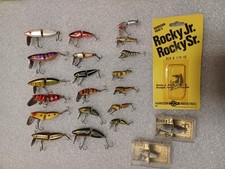 22 Nice Vintage Rocky & Falls Fishing Lures Super SR JR Fly Rod Size picture