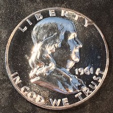 1961 Franklin Half Lovely Proof - High Quality Scans #E614 picture
