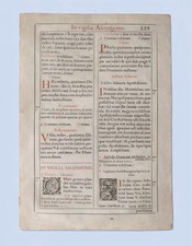 Woodcuts Latin Roman Missal Leaf 1680 Vigil Ascension Angel Red Rubricated 17thC picture