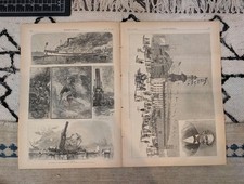 1880 Barnums Museum, A.B. Frost Regatta, Seawanhaka Fire Harpers Weekly July 17 picture