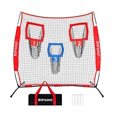 Zonlolo 6x6ft Football Training Net with 3 Target Pockets for Kids picture
