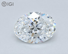 1.50 Ct OVAL Cut  IGI Certified Lab Grown CVD Diamond D Color VVS2 Clarity picture