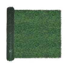 (33SqFt) Artificial Light Green Grass Wall Decor, Hedge Leaf picture