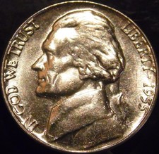 1955-P Jefferson Nickel Choice BU Full Steps Uncirculated picture