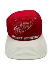 vintage 90s red wing nhl snapback hat e cap picture