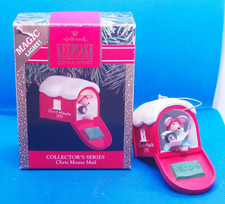 1991 Hallmark Keepsake Collector's Series Chris Mouse Mail Magic Light Ornament picture
