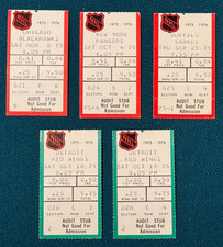 4 Vintage 1975 / 76 Pittsburgh Penguins Tickets vs Rangers, Red Wings, Blackhawk picture