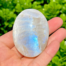 Natural Moonstone Palm Stone Polished Calming Healing Crystal Tumbled Stone Gift picture