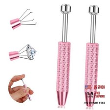 2Pcs Piercing Ball Grabber Tool for Changing Jewelry, Stianless Pink-2pcs picture