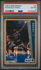 1992 FLEER #401 SHAQUILLE O'NEAL ROOKIE RC PSA 6 picture